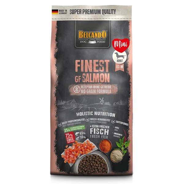 Belcando Holistic Super Premium Finest Grain Free Adult Mini XS M Ξηρά Τροφή Για Ενήλικους Σκύλους Σολομός 12.5kg