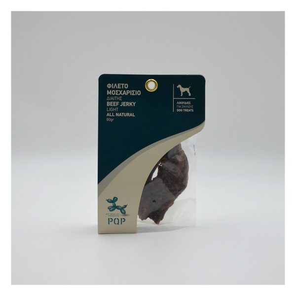 PQP Φιλέτο Μοσχαρίσιο Δίαιτης Για Σκύλους – Beef Jerky Light 80gr