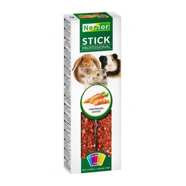 Nestor Professional Στικ Λιχουδιάς Για Κουνέλια & Τρωκτικά Καρότο 2 τεμ.