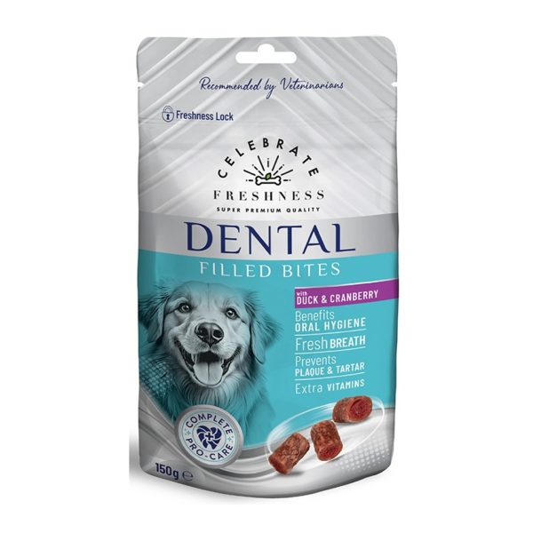 Celebrate Freshness Οδοντικές Μπουκιές Για Σκύλους Πάπια & Cranberry 150gr