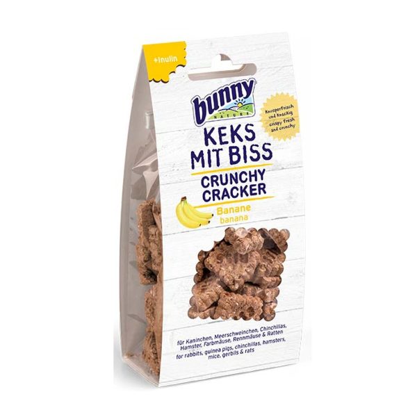 Bunny Nature Crunchy Cracker Λιχουδιά Για Τρωκτικά Μπανάνα 50gr