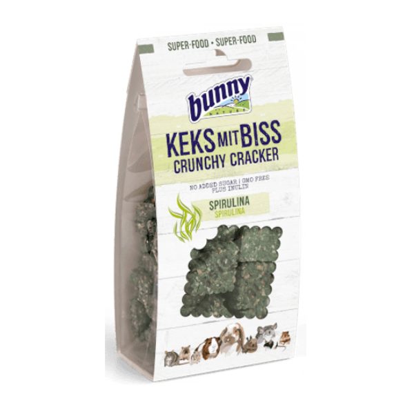 Bunny Nature Crunchy Cracker Λιχουδιά Για Τρωκτικά Σπιρουλίνα 50gr