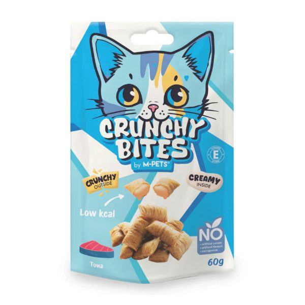 M-PETS Crunchy Bites Λιχουδιά Για Γάτες Τόνος 60gr