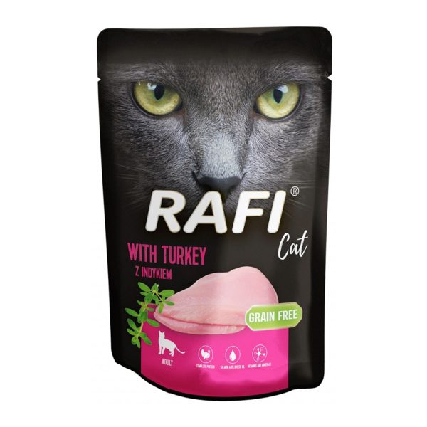 Rafi Cat Adult Υγρή Τροφή Για Ενήλικες Γάτες Γαλοπούλα 100gr