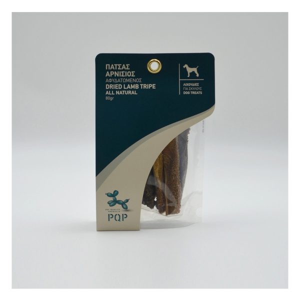 PQP Πατσάς Αρνίσιος Αφυδατωμένος Για Σκύλους – Dried Lamb Tripe 80gr
