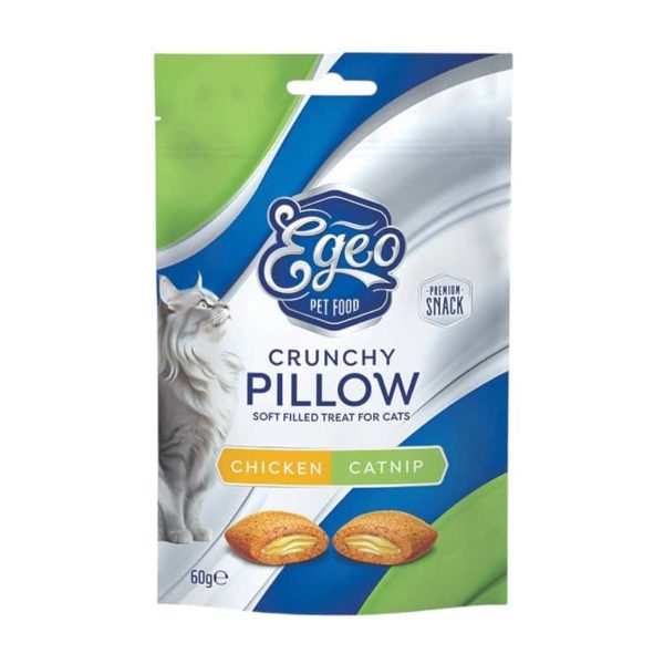 Egeo Cat Μπισκότα Για Ενήλικες Γάτες Κοτόπουλο & Catnip 60gr