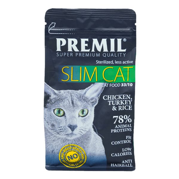 Premil Slim Cat 10kg Ξηρά Τροφή Για Στειρωμένες Και Υπέρβαρες Γάτες Κοτόπουλο, Γαλοπούλα, Ρύζι