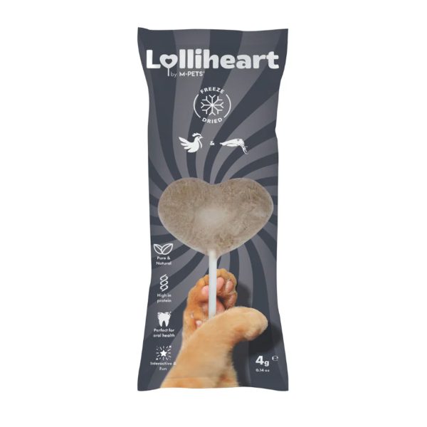 M-PETS Lolliheart Λιχουδιά Για Γάτες Κοτόπουλο & Σουπιά 4gr