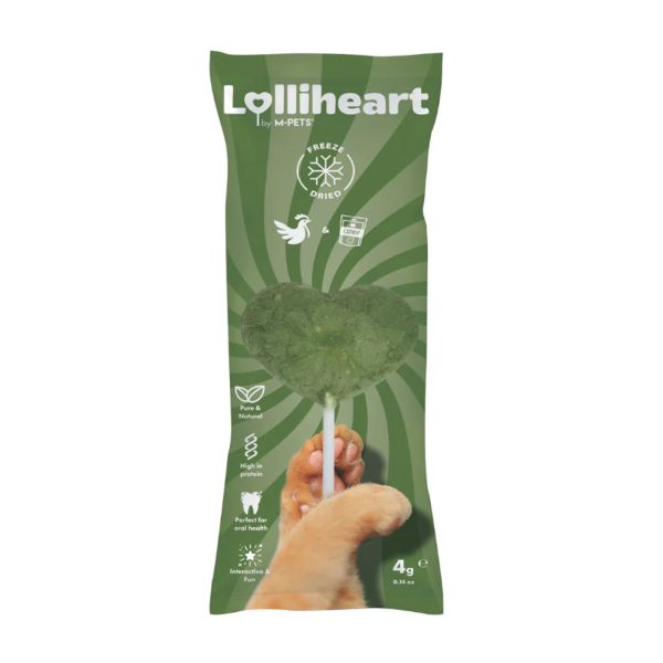 M-PETS Lolliheart Λιχουδιά Για Γάτες Κοτόπουλο & Catnip 4gr