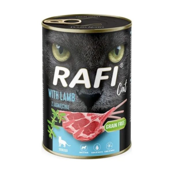 Rafi Cat Adult Sterilised Υγρή Τροφή Για Στειρωμένες Γάτες Αρνί 400gr