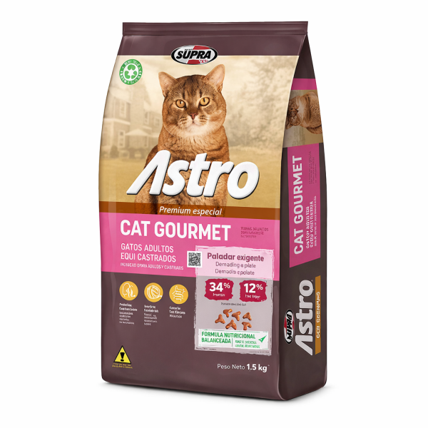 Astro Cat Gourmet Premium Especial Ξηρά τροφή Για Γάτες Και Στειρωμένες 14kg