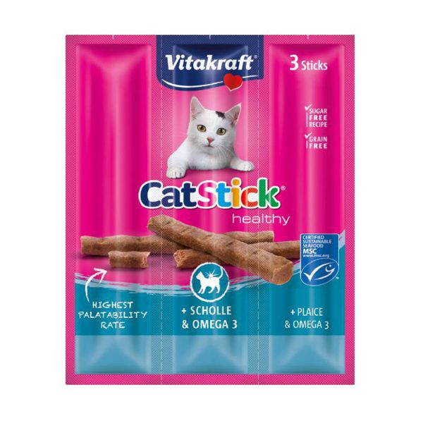 Vitakraft Cat Stick Healthy Σνακ Για Γάτες Γλώσσα, Ωμέγα3 3 Sticks 18gr