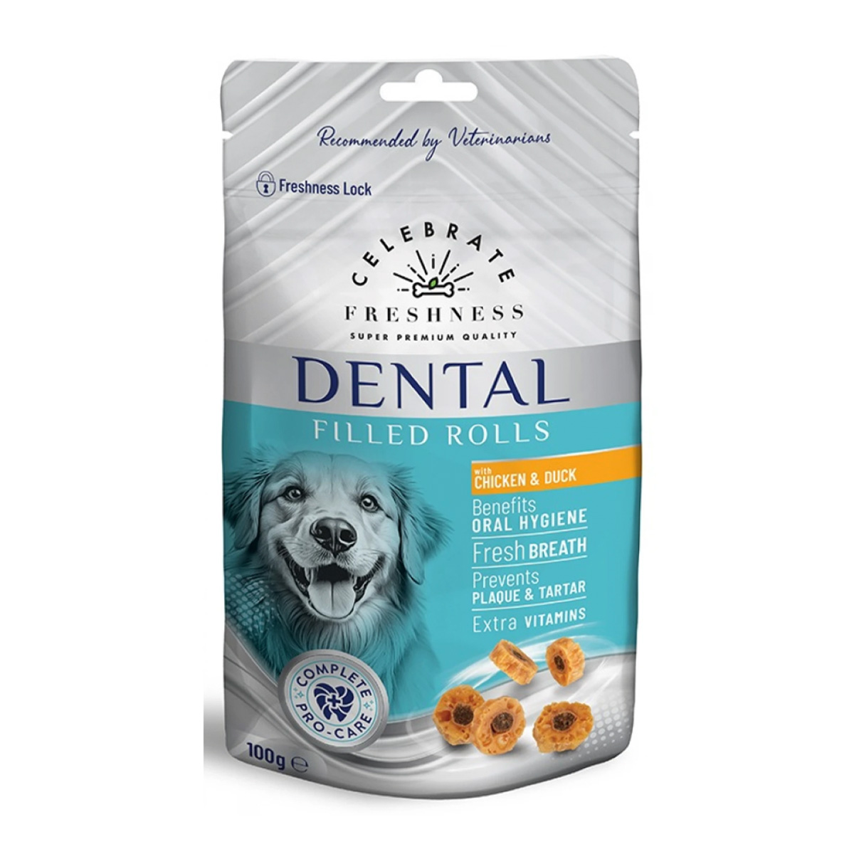 ef Celebrate Freshness Οδοντικά Rolls Για Σκύλους Κοτόπουλο & Πάπια 100gr - Image 1