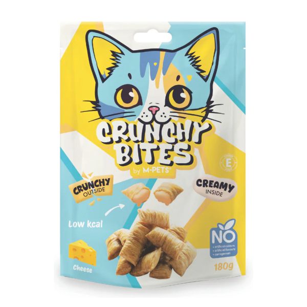 M-PETS Crunchy Bites Λιχουδιά Για Γάτες Τυρί 60gr