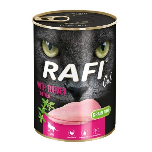 Rafi Cat Adult Υγρή Τροφή Για Ενήλικες Γάτες Γαλοπούλα 400gr