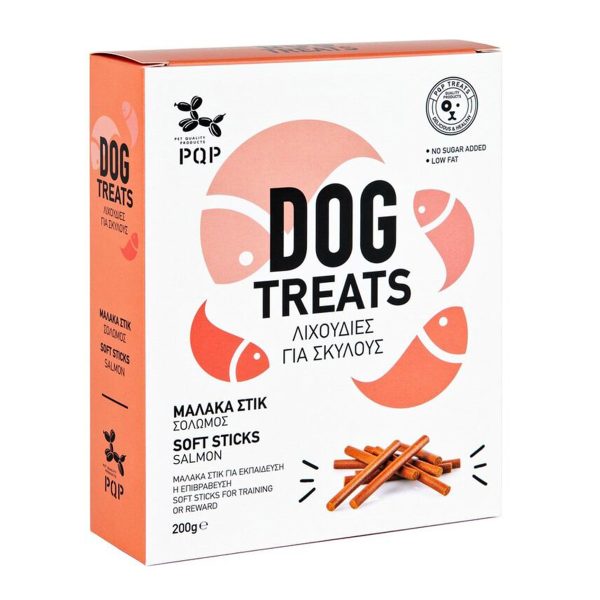 PQP Dog Treats Soft Sticks Salmon Λιχουδιές Για Σκύλους Με Σολομό 200gr