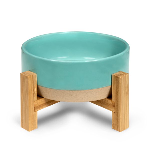 Glee Forest Medium Κεραμικό Μπολ Πράσινο Ροζ Για Σκύλους & Γάτες 800ml