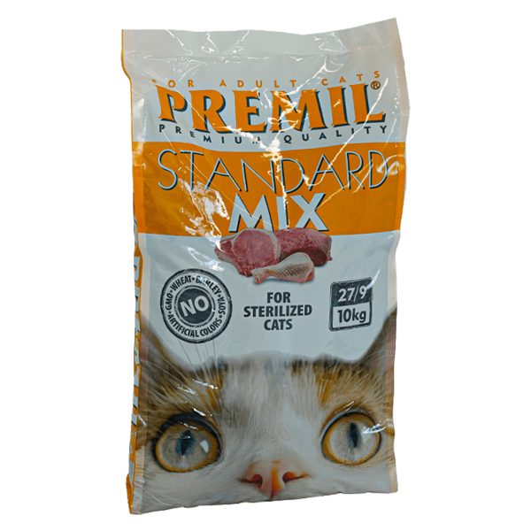 Premil Standard Mix Sterilized 1.5kg Ξηρά Τροφή Για Στειρωμένες Γάτες Κοτόπουλο, Χοιρινό, Βοδινό