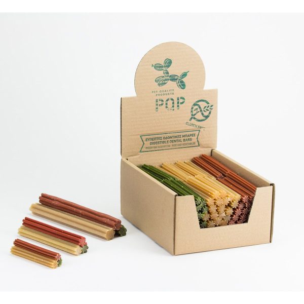 PQP Digestible Dental Bars Ευπεπτες Οδοντικές Μπάρες Για Σκύλους Ρύζι, Λαχανικά 12cm