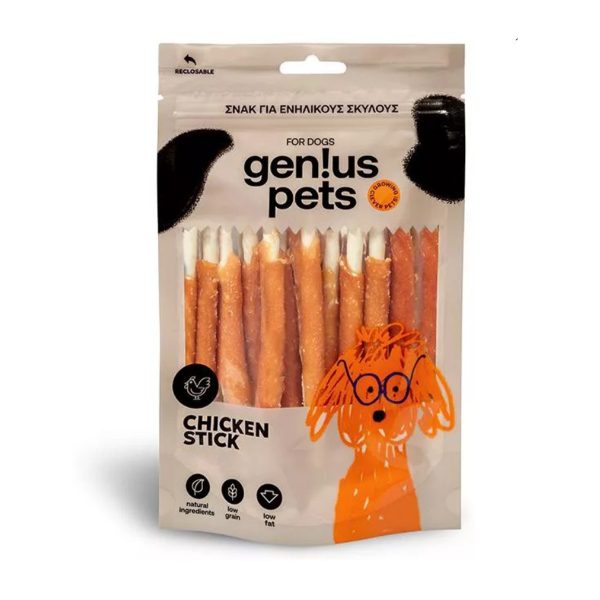 Genius Pets Sticks Chicken Λιχουδιές Στικς Για Σκύλους Κοτόπουλο 100gr