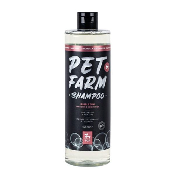 PQP Pet Farm Σαμπουάν + Conditioner Για Σκύλους Με Άρωμα Τσιχλόφουσκας 625ml