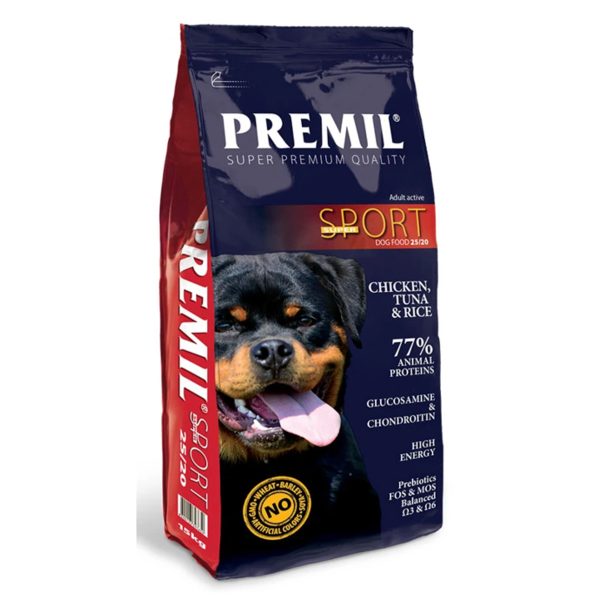 Premil Super Sport 2.5kg  Ξηρά Τροφή Για Ενήλικα Ενεργά Και Εργαζόμενα Σκυλιά Κοτόπουλο, Τόνος, Ρύζι
