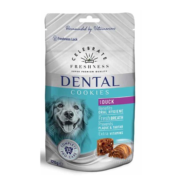 Celebrate Freshness Οδοντικά Μπισκότα Για Σκύλους Πάπια 120gr
