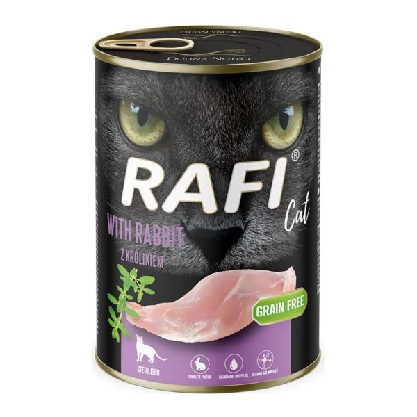 Rafi Cat Adult Sterilized Υγρή Τροφή Για Στειρωμένες Γάτες Κουνέλι 400gr