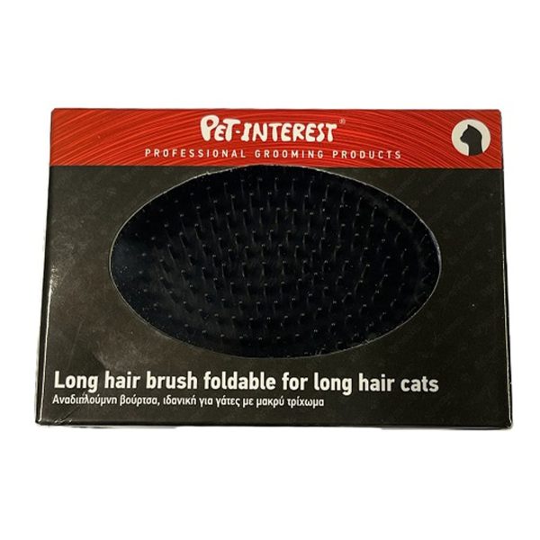 Pet Interest Foldable Long Hair Brush Αναδιπλούμενη Βούρτσα Για Μακρύ Τρίχωμα Γάτας