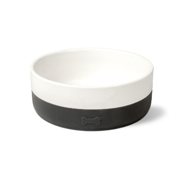 Glee Sail Medium Κεραμικό Μπολ με Βάση Σιλικόνης Λευκό Για Σκύλους & Γάτες 1000ml