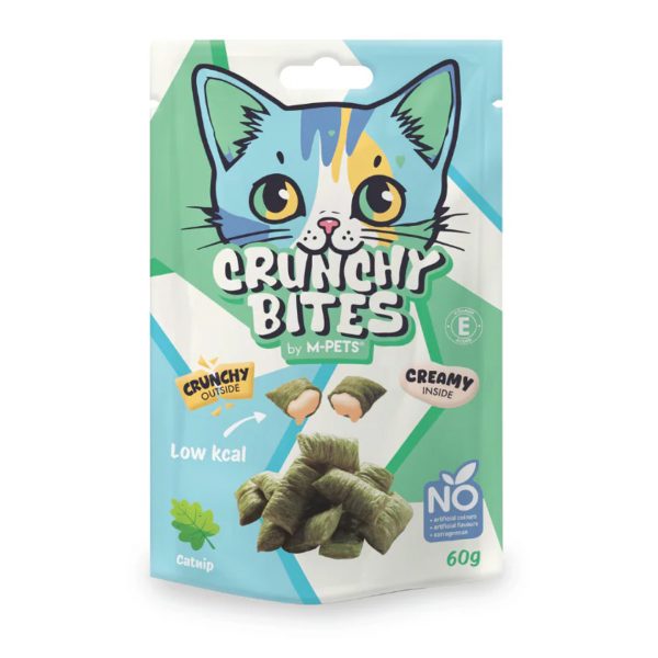 M-PETS Crunchy Bites Λιχουδιά Για Γάτες Catnip 60gr