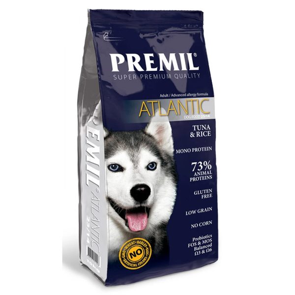 Premil AtlantiC Super Premium 2.5kg Μονοπρωτεϊνική Ξηρά Τροφή Για Σκύλους με Τόνο, Ρύζι, Χωρίς Γλουτένη