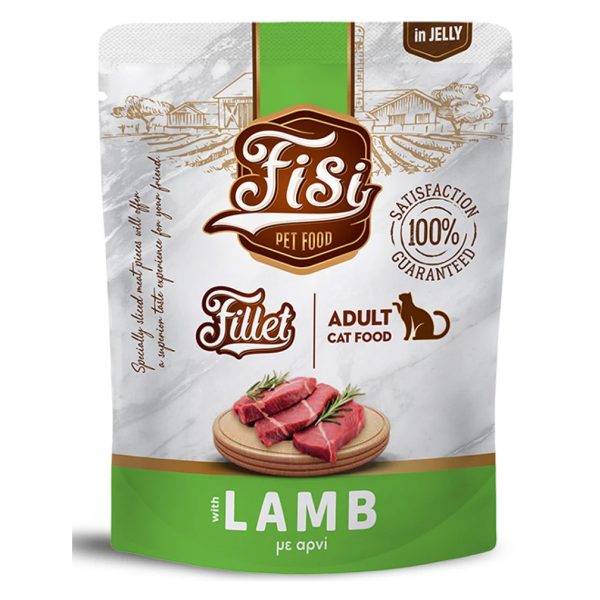 Fisi Cat Adult Fillet Lamb Υγρή Τροφή Για Γάτες Αρνί Σε Ζελέ 300gr
