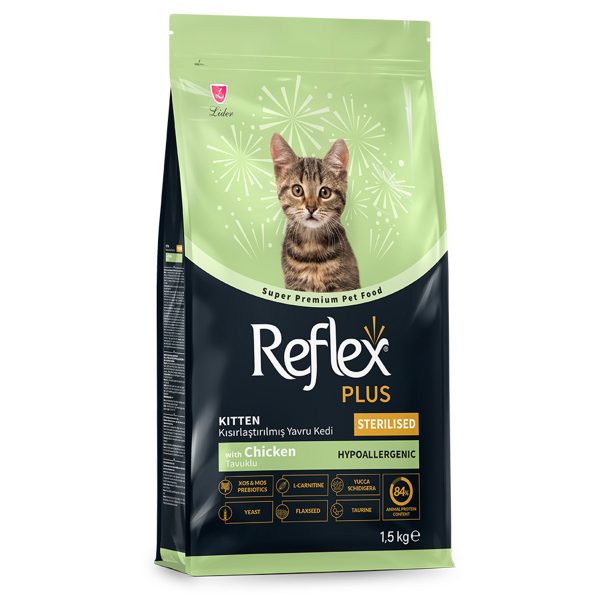Reflex Plus Kitten Sterilised Hypoallergenic Chicken Ξηρά Τροφή Για Γατάκια Κοτόπουλο 1.5kg