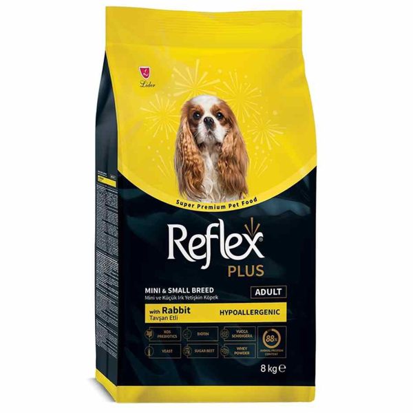 Reflex Plus Dog Adult Mini Small Breed Hypoallergenic Rabbit Ξηρά Τροφή Για Σκύλους Κουνέλι 8kg