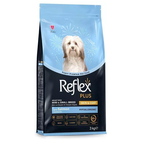 Reflex Plus Dog Adult Mini Small Skin & Coat Hypoallergenic Salmon Ξηρά Τροφή Για Σκύλους Σολομός 3kg