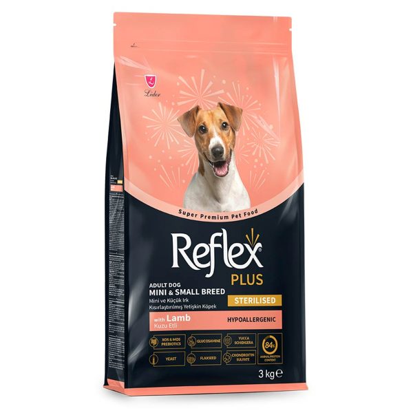 Reflex Plus Dog Adult Mini Small Sterilised Hypoallergenic Lamb Ξηρά Τροφή Για Σκύλους Αρνί 3kg