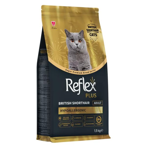 Reflex Plus Cat Adult British Shorthair Hypoallergenic Chicken Ξηρά Τροφή Για Γάτες Κοτόπουλο 1.5kg