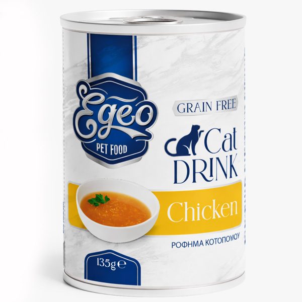 Egeo Cat Drink Grain Free Chicken Ρόφημα Για Γάτες Με Κοτόπουλο 135gr