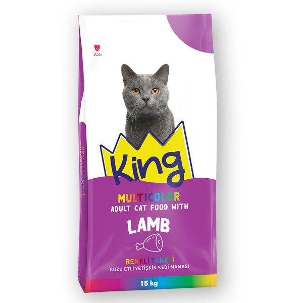 King Cat Adult Multicolor Lamb & Rice Ξηρά Τροφή Για Γάτες Πολύχρωμη Αρνί & Ρύζι 15kg