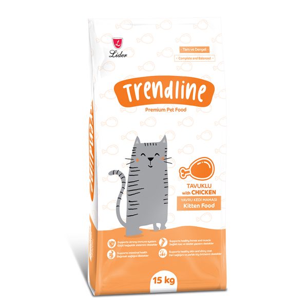 Trendline Kitten Chicken Ξηρά Τροφή Για Γατάκια Κοτόπουλο 15kg