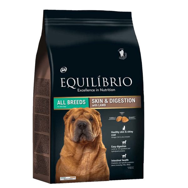 Equilibrio Adult Adult Sensitive Skin & Digestion Lamb Ξηρά Τροφή Για Σκύλους Αρνί 2kg
