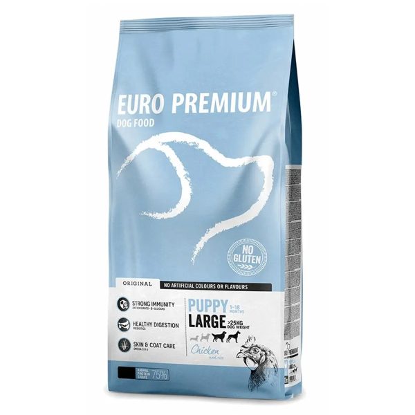 Europremium Puppy Large Chicken & Rice Ξηρά Τροφή Για Κουτάβια Κοτόπουλο & Ρύζι 12kg
