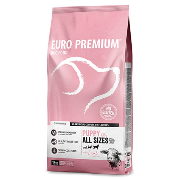 Europremium Puppy All Sizes Lamb & Rice Ξηρά Τροφή Για Κουτάβια Αρνί & Ρύζι 12kg