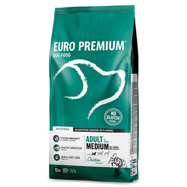 Europremium Adult Medium Chicken & Rice Ξηρά Τροφή Για Σκύλους Κοτόπουλο & Ρύζι 12kg