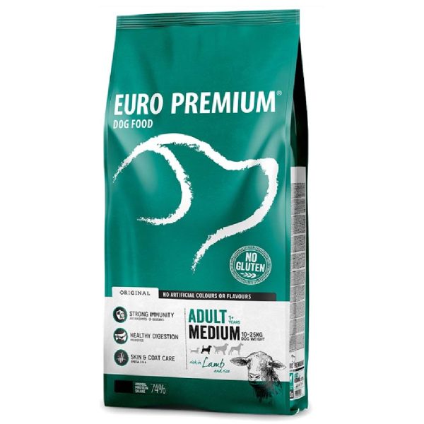 Europremium Adult Medium Lamb & Rice Ξηρά Τροφή Για Σκύλους Αρνί & Ρύζι 12kg