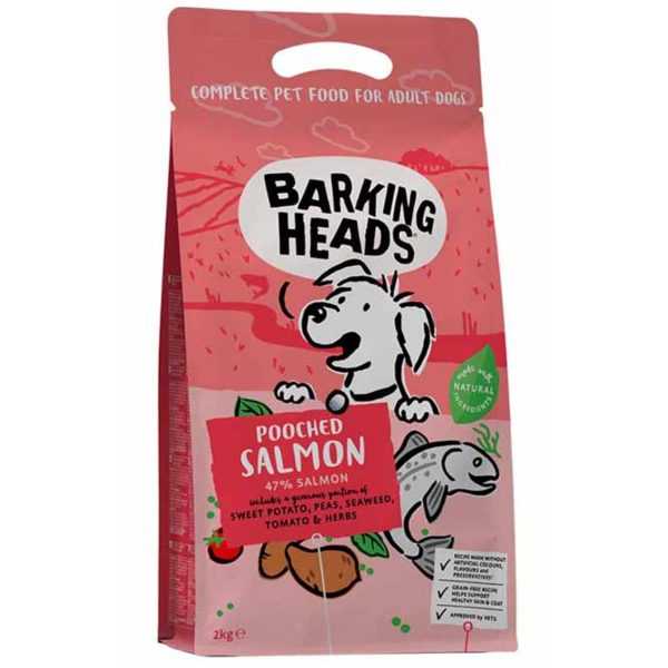 Barking Heads Hypoallergenic Grain Free Pooched Salmon Ξηρά Τροφή Σολομός 2kg