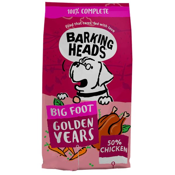 Barking Heads Big Foot Golden Years FR Chicken Ξηρά Τροφή Κοτόπουλο Ελ. Βοσκής 12kg