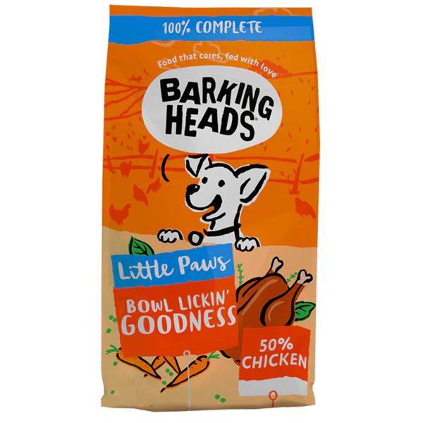 Barking Heads Little Paws Small Bowl Lickin Goodness FR Chicken Ξηρά Τροφή Κοτόπουλο Ελ. Βοσκής 6kg