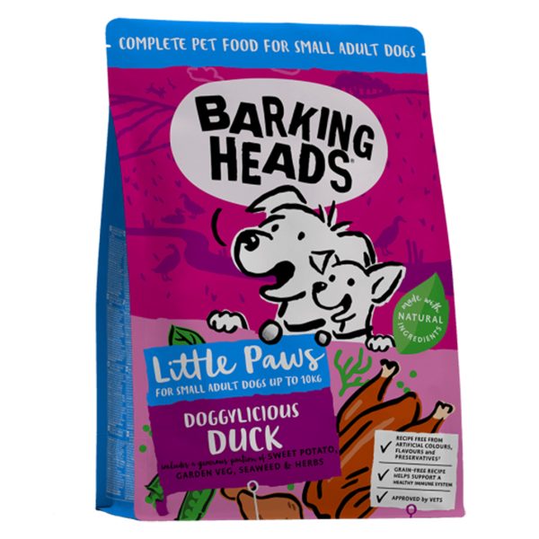 Barking Heads Grain Free Little Paws Small Doggylicious FR Duck Ξηρά Τροφή Πάπια Ελ. Βοσκής 1.5kg